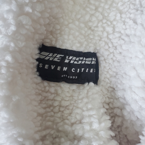 H&M White Teddy Sherpa Pullover Drawstring Quarter zip Swea… - Picture 5 of 11